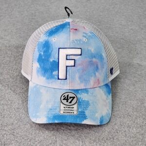 Florida Gators UF Tie Dye Hat Womans Adjustable Blue White Mesh Logo Cap 47 MVP